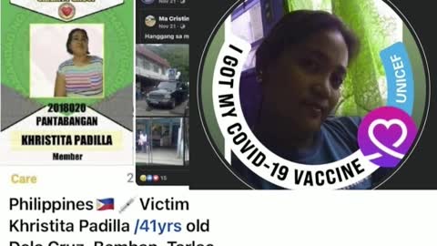 COVID 19 VACCINE RELATED INJURES & DEATH: PHILIPPINES