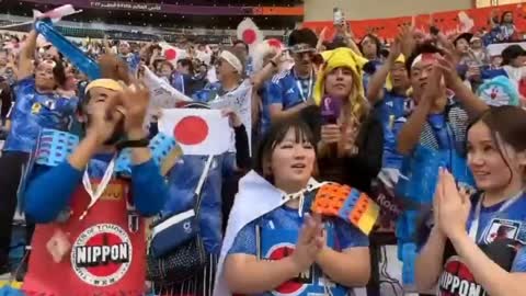 Japan Fans And Players Crazy Celebrations After Winning Against Germany In The World Cup