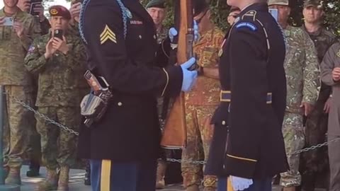 Changing of Guard at the Tomb of an unknown Arlington Cemetery_Washington DC