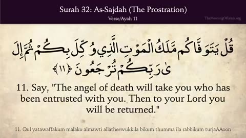 Quran: 32. Surat As-Sajdah (The Prostration): Arabic to English Translation HD