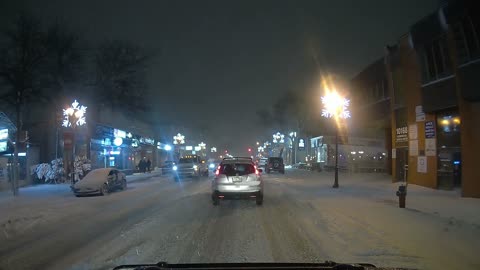 Driving in CANADA - Winter Snowfall in Southern Ontario - Toronto GTAl | 4K drive