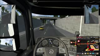 Moving Crane on Mercedes Truck in Truck Simulator