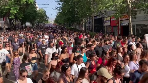 Demonstration in Athens against the introduction of a university police force