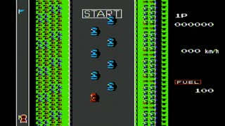 Playing Road Fighter In Retro Games Console By Sam (HD Video)