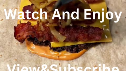 90.7M Crunchy Burger Wrap #easy recipes #cooking #dinnerrecipes # foodi