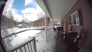 Girl Slips on Fresh Snow