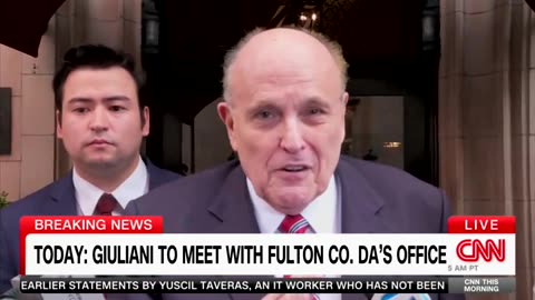 Rudy Giuliani Addresses Indictment En Route To Surrounding Himself In Georgia