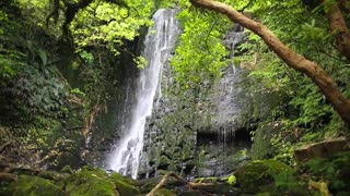 $ Relaxing music with Beautiful Waterfall Sounds For Stress relief HD 1080p 5 Minutes!