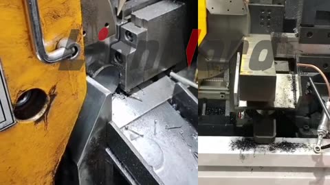 Precision Cuts: CNC Saw for Stainless Steel Bars! #bandsawmachine