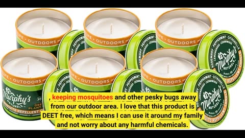 Buyer reviews : Murphy’s Naturals Mosquito Repellent Candle | DEET Free | Made with Plant Based