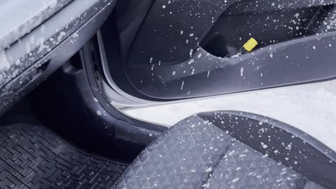 Aftermath of Energy Drink Explosion in Car in Freezing Temps