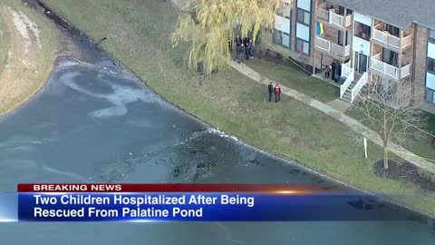 2 boys pulled from icy pond in Palatine, Illinois