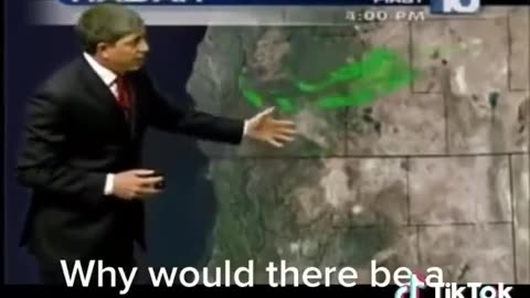 Weather man admits they are spraying: (chaff)