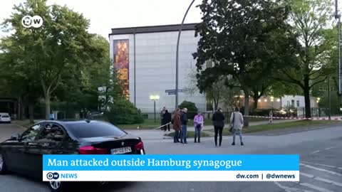 Anti-semitic attack outside Hamburg synagogue | DW News