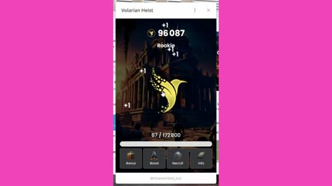 new mining miniapp Volarian Heist Simple yet addictive Tap2Earn Telegram Mining game