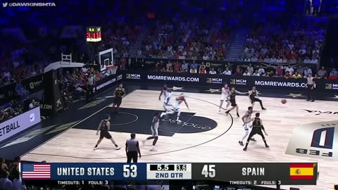 USA vs Spain August 2023 Game Highlights FIBA WC Warm Up