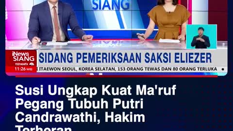 Susi Ungkap Kuat Ma'rufPegang Tubuh PutriCandrawathi, HakimTerheran