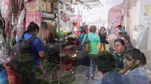 Mexico Street Food Tacos de suadero, al pastor Tacos la palmera in Mexico City