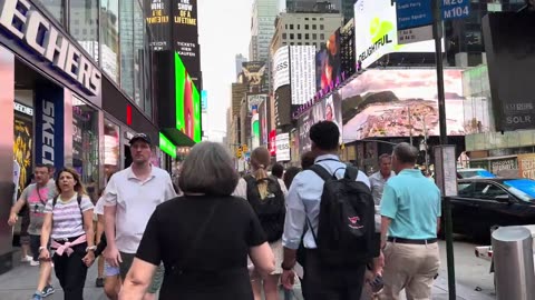 Times Square New York City 4K Walking Tour in Summer 2023 - Midtown Manhattan Walking Tour