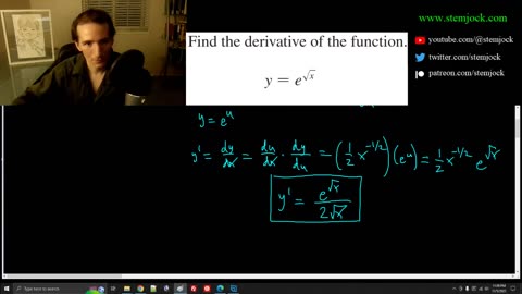 Calculus 1 - The Chain Rule - Practice Problem 1