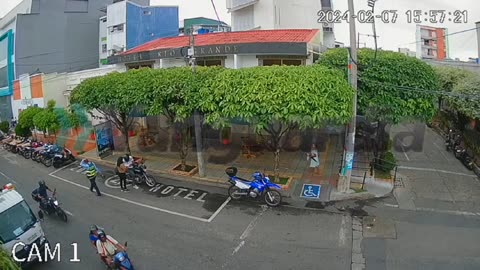 Incidente entre motociclista y alférez en Barrancabermeja