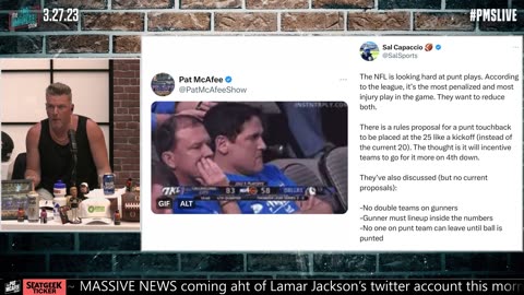 Pat McAfee Is NOT HAPPY About NFL's Proposed Punt Rule Changes "lt's An Attack On Special Teams!"