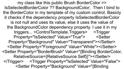 How can I set a default value for a dependency property of type derived from dependencyobject