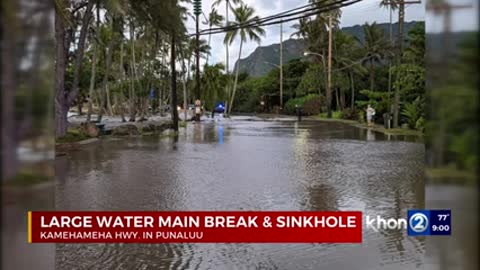 Vehicle in sinkhole in Punaluu among multiple reports to HPD