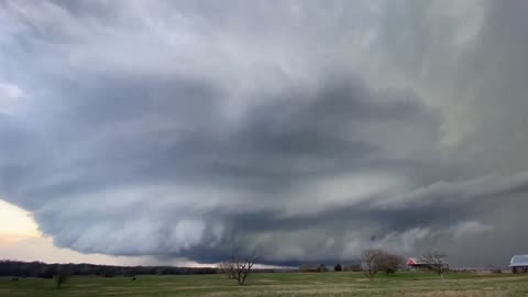 tornado warned storm, West of Tyro, Kansas