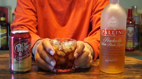 Pallini Peachcello White Peach Liqueur & Dr Pepper Cream Soda