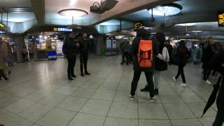 Westminster Abbey tube station. London. Speedlapse. 8th Oct 2022