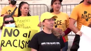 ‘Anti-Racism’ Protestors Protest Outside LA City Hall