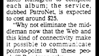 May 1, 1997 - USA Today Spotlights Todd Rundgren's PatroNet