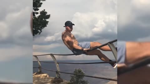 Parkour Movement On The Top Of The Grand Canyon