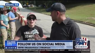 Ben Bergquam and Laura Loomer on the ground in Atlanta Georgia