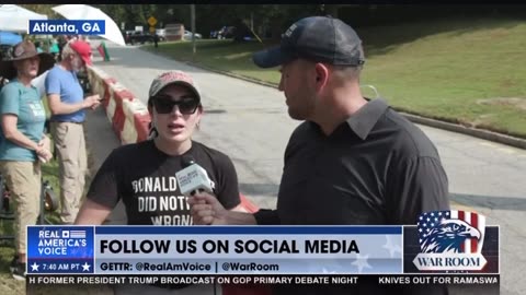 Ben Bergquam and Laura Loomer on the ground in Atlanta Georgia