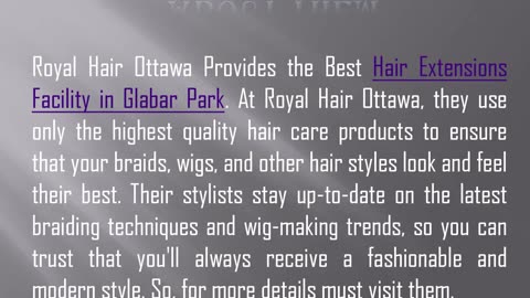 Want to get the Best Wigs Facility in Glabar Park
