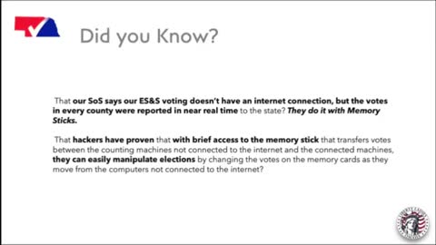 NEB S.O.S Says No Internet ES&S Machines But Realtime Reporting? - NVAP Presentation - Clip 5 of 32
