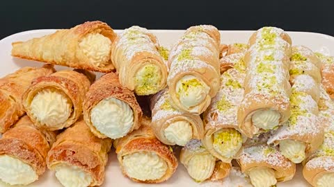 Breakfast Ideas | Cookery | The BEST Cream Horns and Cream Rolls with Puff Pastry
