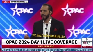 Il presidente di El-Salvador Nayib-Bukele al CPAC di Washington