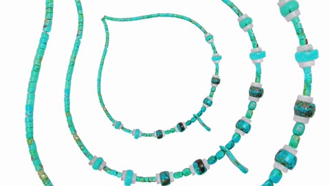 Free-shapeNatural turquoise and white mop handmade necklace Handmade Gemstone Necklace 05