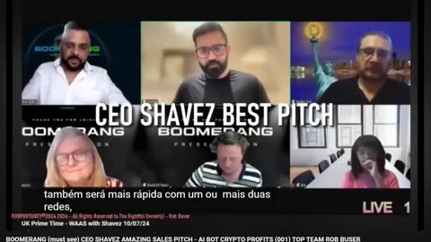 BOOMERANG BRASIL CEO SHAVEZ MELHOR ARGUMENTO DE VENDA - AI BOT CRYPTO PROFITS - TOP TEAM ROB BUSER