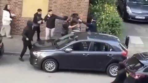 Crime in the UK is out of control two Muslim gangs fighting with knives in London