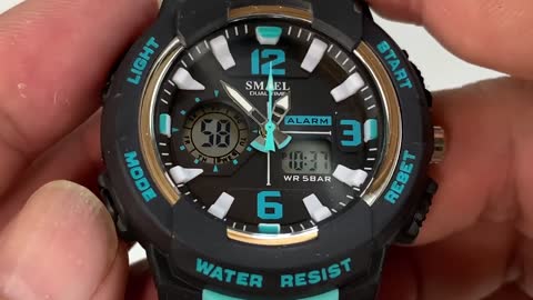 $17 38mm Dual Time Rugged Digital Sport Wrist Watch by SMAEL Review