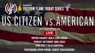 Freedom Flame Friday series with FFCW: AMERICAN OR U.S. CITIZEN