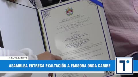 Asamblea entrega exaltación a la emisora Ondas del Caribe