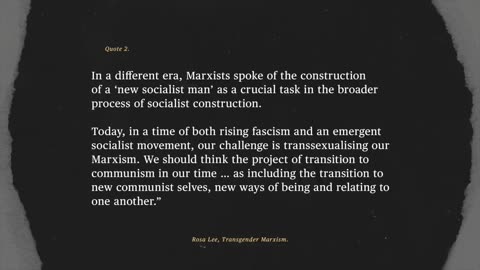An explanation of how the trans-issue is a Marxist dialectic attack