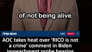 AOC Says 'RICO Is Not a Crime' in Biden Impeachment Hearing with Tony Bobulinski