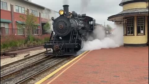 Steam locomotive in action some where in USA II Steam engine train