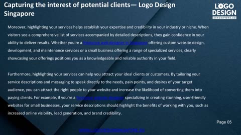 Capturing the interest of potential clients — Logo Design Singapore